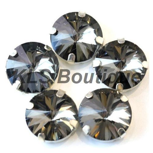 5 Strass à Coudre 16 mm Diamant Gris