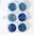 Lot de 6 pots Paillettes - Dégradé de Bleu pour Résine ou Nail Art